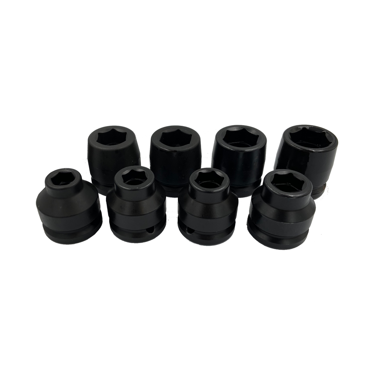 1 inch Drive Impact Socket Set with 2 4-point sockets - 8 pc SAE - 1-1/16 inch to 1-1/2 inch