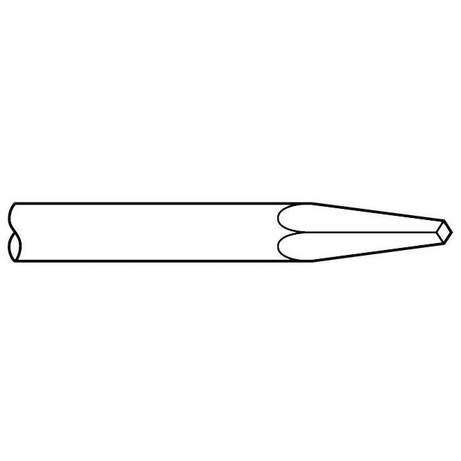 Chipping Hammer - .580 Hex Shank Oval 5/16" x 12" Diamond Point Chisel - Airtek