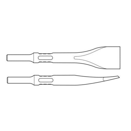 Zip Gun - 7-5/16" Wide Chisel & Scraper .401 Shank Non Turn Collar - Airtek