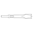 Zip Gun - Double Blade Panel Cutter Chisel .401 Shank Non Turn Collar - Airtek