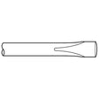 Chipping Hammer - .680 Round Shank Oval 1-3/8" x 9" Gouge Chisel - Airtek