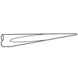 Chipping Hammer - .680 Round Shank Round 7/8" x 16-3/4" Bent Paper Stripper Chisel - Airtek