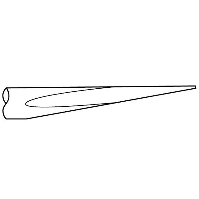 Chipping Hammer - .680 Round Shank Round 7/8" x 16-3/4" Bent Paper Stripper Chisel - Airtek
