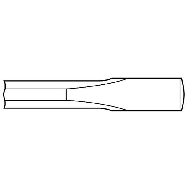 Chipping Hammer - .580 Hex Shank 7/8" Non-Collar 1" x 9" Gouge Chisel - Airtek