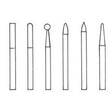 1/4" Head Diameter x 1/4" Shank Diameter 8-pieces Standard Cut Burs Set - Airtek
