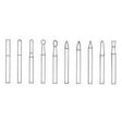 1/8" Head Diameter x 1/8" Shank Diameter 5-pieces Standard Cut Burs Set - Airtek