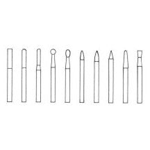 1/8" Head Diameter x 1/8" Shank Diameter 5-pieces Standard Cut Burs Set - Airtek