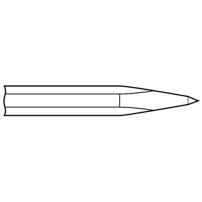 Chipping Hammer - .680 Round Shank 3/4" Non-Collar 9" Moil Point Chisel - Airtek