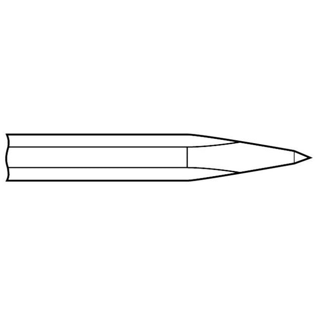 Chipping Hammer - .680 Round Shank 3/4" Non-Collar 9" Moil Point Chisel - Airtek